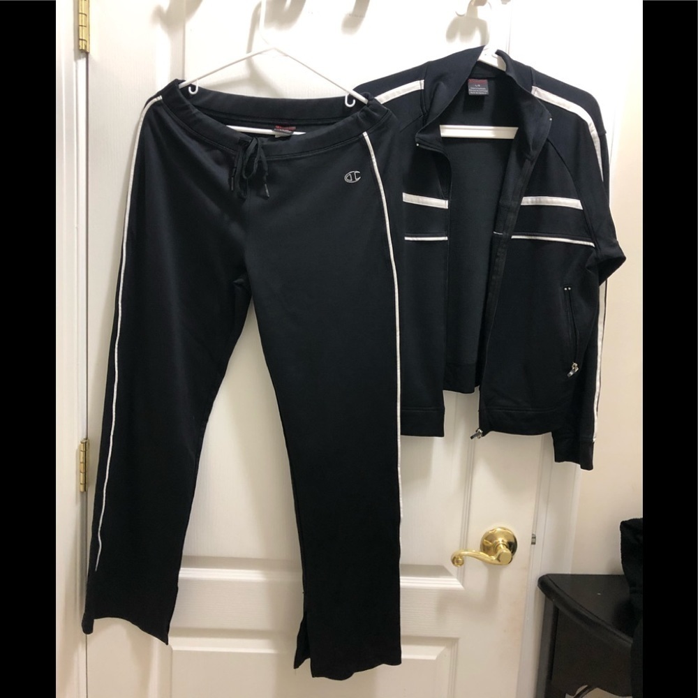 Champion black pants and jacket set